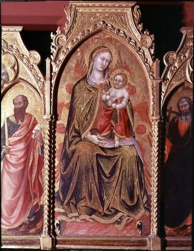 Altarpiece of Gerard Cossassi degli Assi, (detail) by also Manfredi de Battilori Bartolo di Fredi