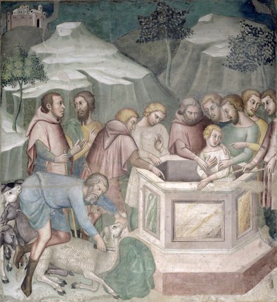 Joseph Thrown in a Well by His Brothers by also Manfredi de Battilori Bartolo di Fredi
