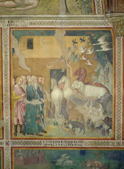 Noah Leading the Animals into the Ark, 1356-67 by also Manfredi de Battilori Bartolo di Fredi