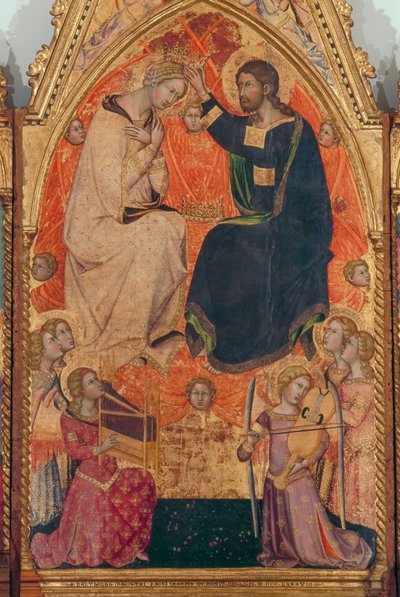 Polyptych of the Coronation of the Virgin by also Manfredi de Battilori Bartolo di Fredi