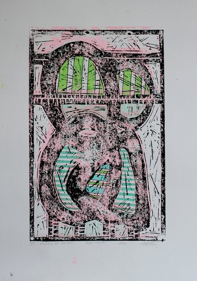 Abstract Pink Embrace by andrea de ranieri