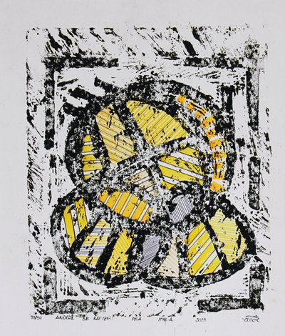 Bold Yellow Abstraction by andrea de ranieri