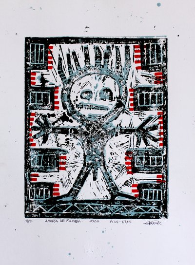 Crowned Tribal Figure by andrea de ranieri