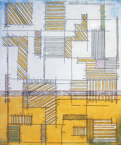 Yellow Grid Abstract by andrea de ranieri