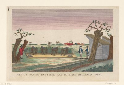 Battery at the Binnen Bullewijk, 1787 (Batteries Around Amsterdam in 1787) by anonymous (attributed to)