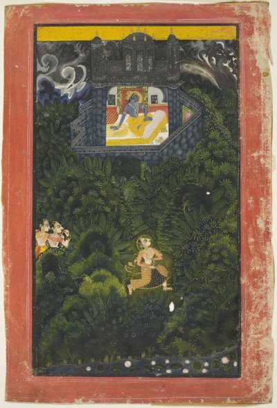 Abhisarika Nayika (Heroine Running to Meet Her Lover) by anonymous 
