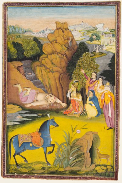 Farhad Kills Himself After Hearing the False News of Shirin’s Death by attributed to Amar Das Bhatti