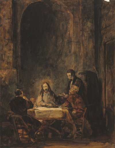Christ at Emmaus by attributed to Benjamin West