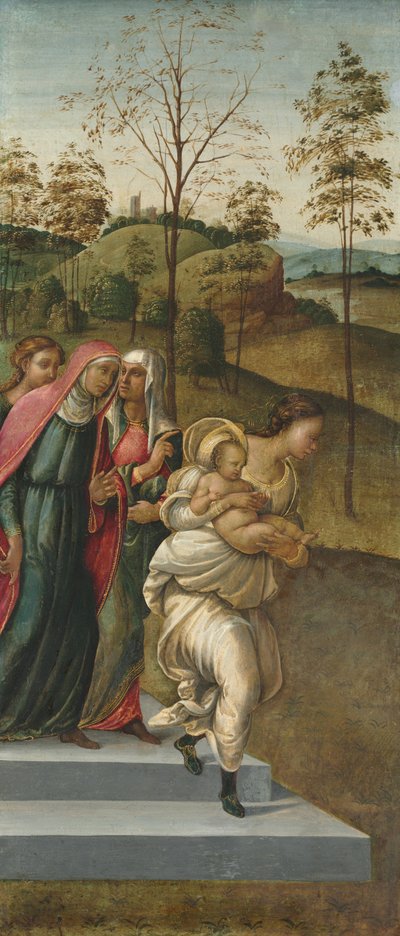 John the Baptist Being Carried to Zacharias by attributed to Francesco Granacci