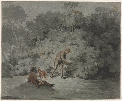 Twig Gatherer (recto) by attributed to Francisque Millet