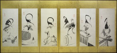 Roosters and Hens by attributed to Itō Jakuchū