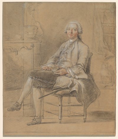 Seated Man Holding a Snuff Box by attributed to Louis Aubert