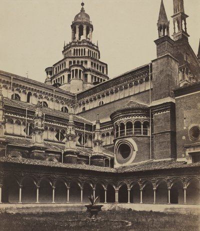 The Small Cloister of the Monastery at Pavia by attributed to Maurizio Lotze