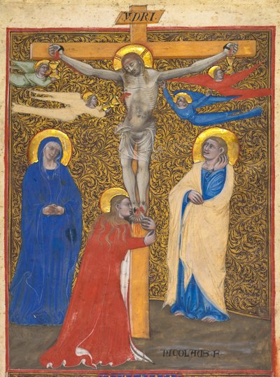 Single Leaf from a Missal: The Crucifixion by attributed to Nicolò da Bologna