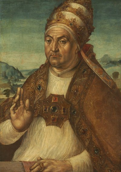 Portrait of Pope Sixtus IV della Rovere by attributed to Pedro Berruguete