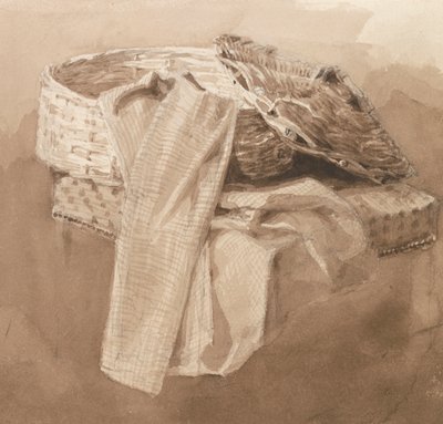 Still Life: Basket by attributed to Peter DeWint