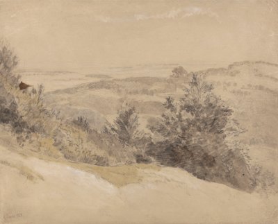 Boxhill by attributed to Samuel Palmer
