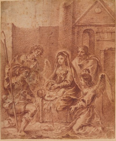 Adoration of the Shepherds by attributed to Sur Das Gujarati