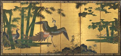 Peacocks and Bamboo by attributed to Tosa Mitsuyoshi