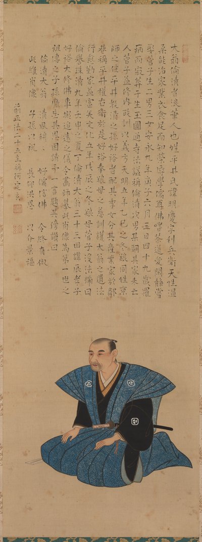 Portrait of Samurai-Official: Hirai Rinsei by attributed to Tsukioka Settei