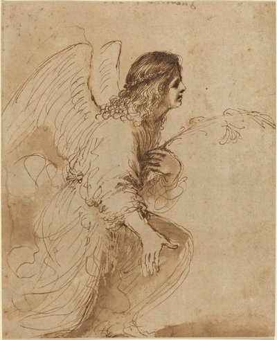 The Angel of the Annunciation by called Guercino Giovanni Francesco Barbieri