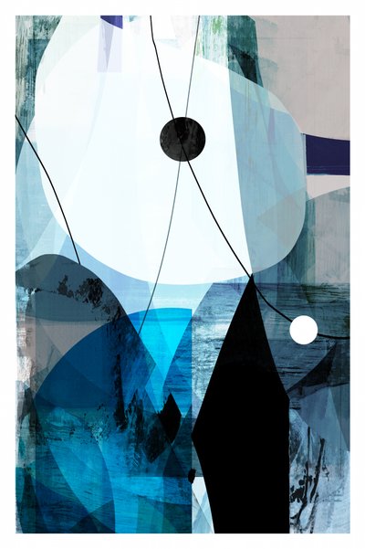 Abstract Blue Geometry by cartissi