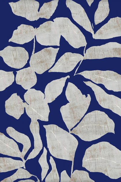 Abstract Botanical Blue by cartissi