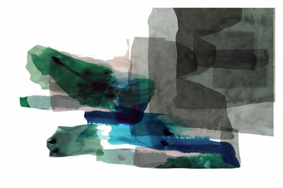 Abstract Green Blue Layers by cartissi