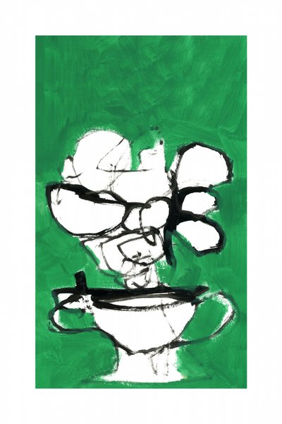 Abstract Green Floral by cartissi