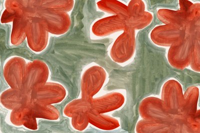 Abstract Red Floral Pattern by cartissi