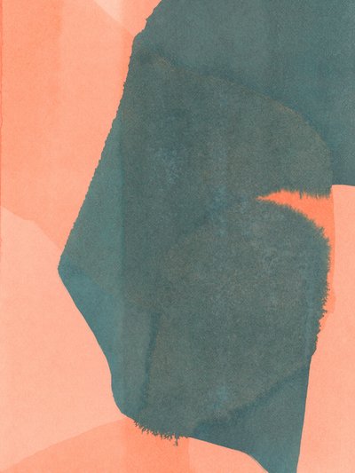 Abstract Teal Coral Wash by cartissi