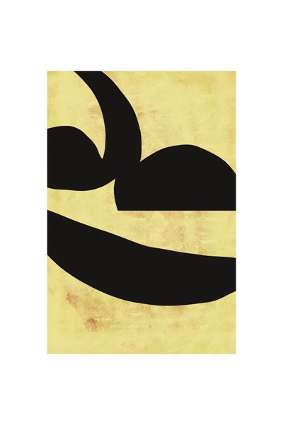 Bold Black Yellow Abstract by cartissi