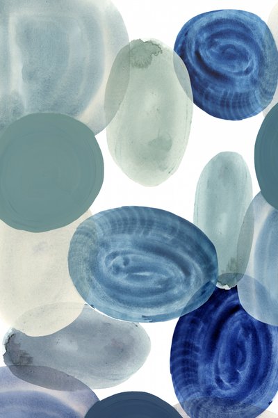 Calm Blue Green Shapes by cartissi