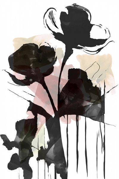 Dark Floral Abstract by cartissi