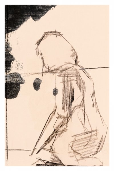 Pensive Figure Sketch by cartissi