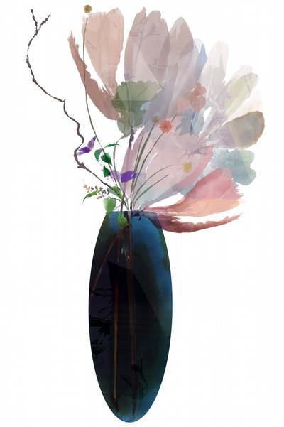 Serene Pastel Flowers by cartissi