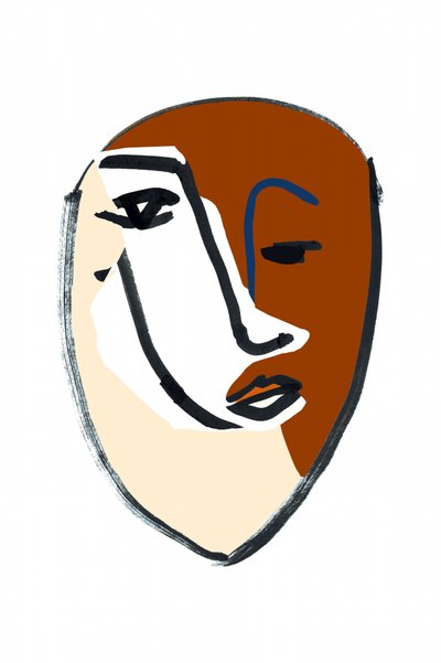 Split Face Portrait by cartissi
