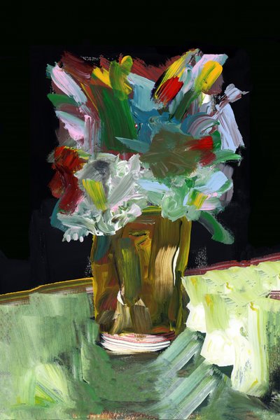 Vibrant Floral Still Life by cartissi
