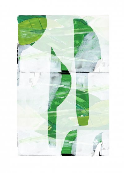Vibrant Green Abstract by cartissi