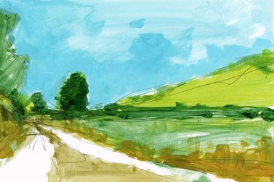 Winding Country Path by cartissi