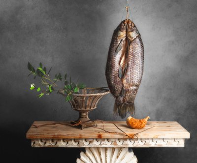 Rustic Fish Still Life by chenyi wang