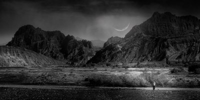 Wanderer Under Crescent Moon by chenyi wang