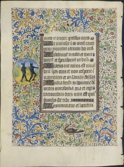 Leaf from a Book of Hours: Two Devils by circle of Coëtivy Master