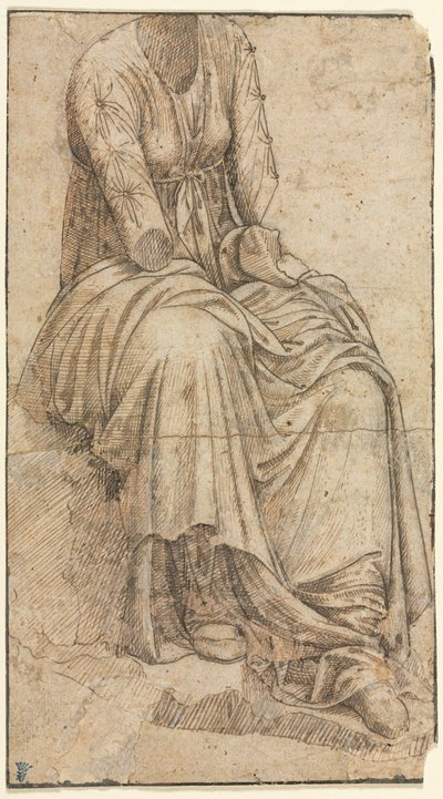 Copy of a Roman Statue of a Seated Woman by circle of Domenico Ghirlandaio