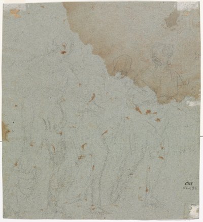 Sketch for Lot and His Daughters (verso) by circle of Pietro da Cortona