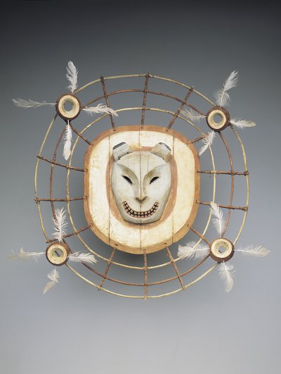 Mask depicting a bear spirit, late 19th century by culture Yupik