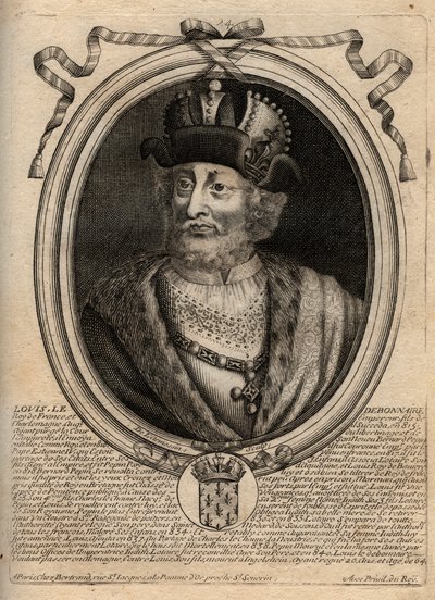 Portrait of Louis I the Pious (778-840), King of France - Louis I the 