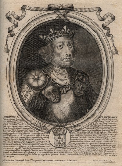 Portrait of Robert II, called the Pious - Engraving from 