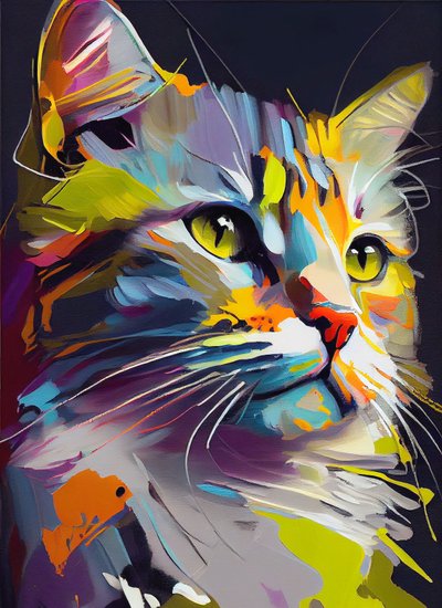 Abstract Cute Cat by F. Abderrahim