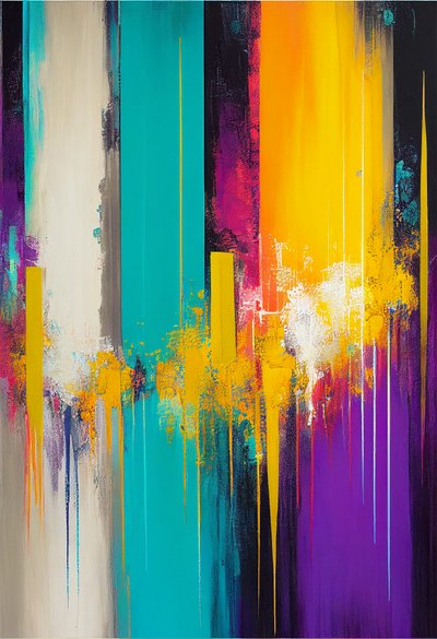 Abstract Composition, Vibrant and Warm Colors by F. Abderrahim